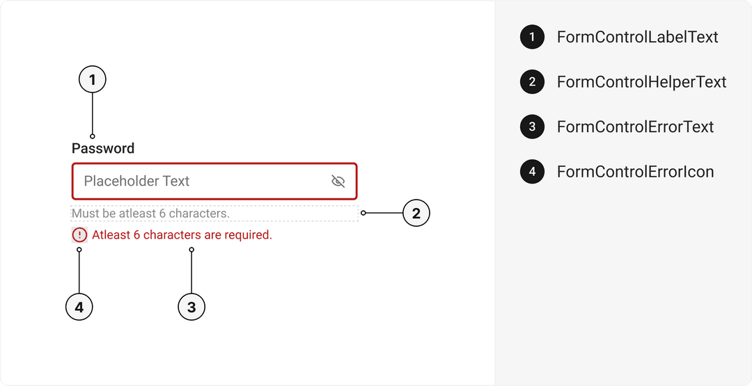 Form Control Gui gluestack-ui FormControl Component | React FormControl Installation