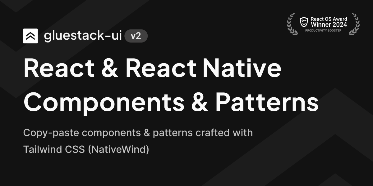 Thumbnail of gluestack: React & React Native Components & Patterns